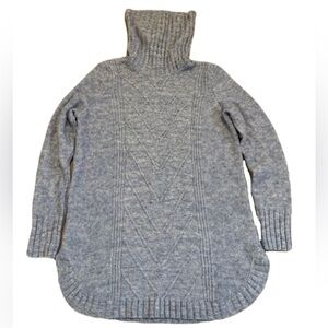 Reitmans Light Blue/ Gray Turtleneck Sweater, Cable Knit, Size M/M